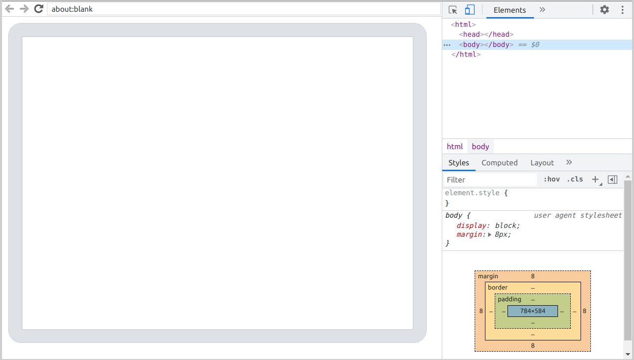 Screenshot of a Chromium web browser displaying controls for Bokeh's preconfigured version of headless Chrome.